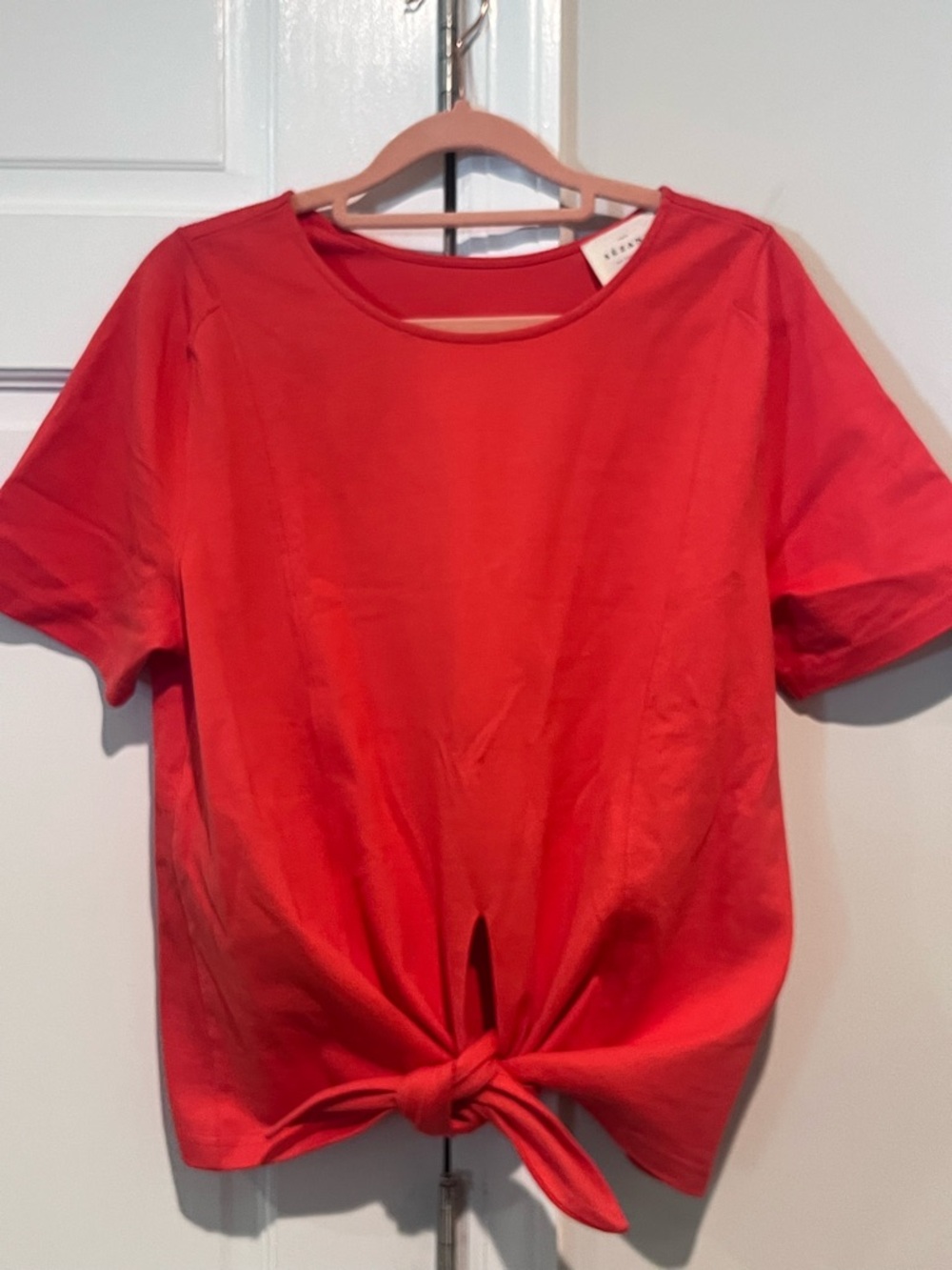 Sezane Tie-Front Short Sleeve Top T-shirt  - 100% cotton. Like new condition